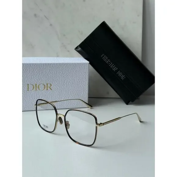 NEW Dior GemDiorO SU Eyeglasses Frames in Gold Brown - Picture 6 of 8